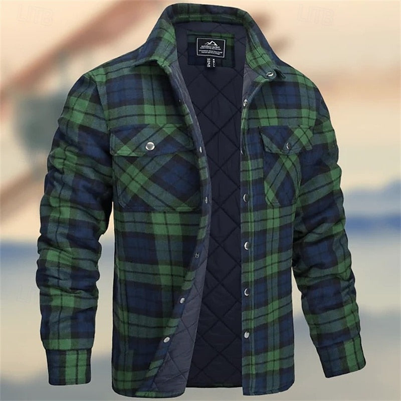 Ronan | Men's Quilted Plaid Shirt Jacket