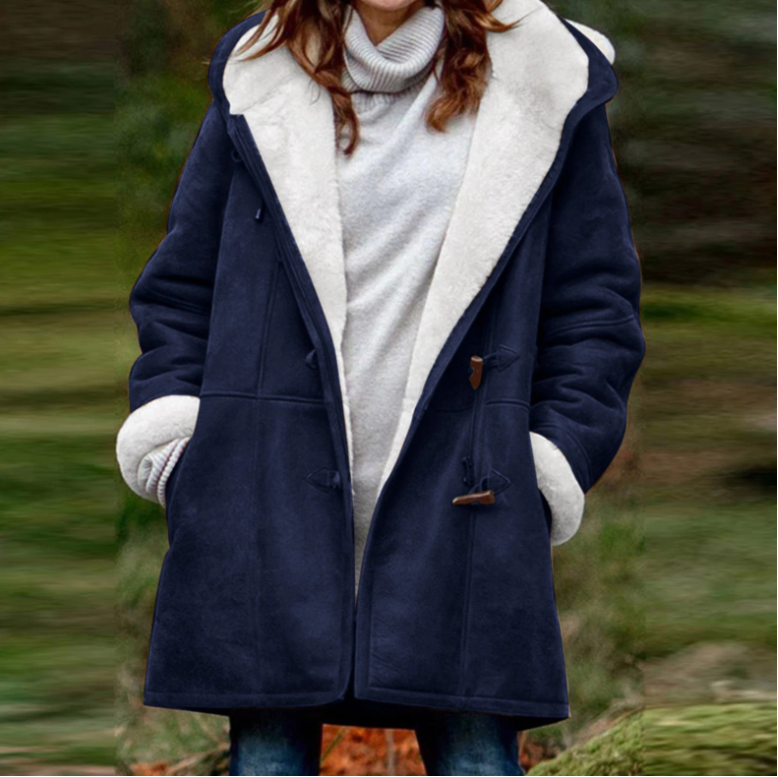 Iris | Women's Sherpa-Lined Hooded Duffle Coat