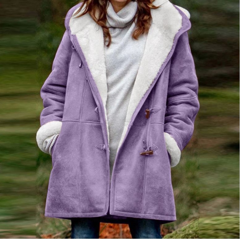 Iris | Women's Sherpa-Lined Hooded Duffle Coat
