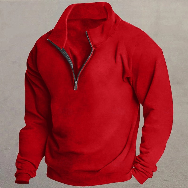 Barnaby | Men's Quarter-Zip Stand Collar Sweatshirt