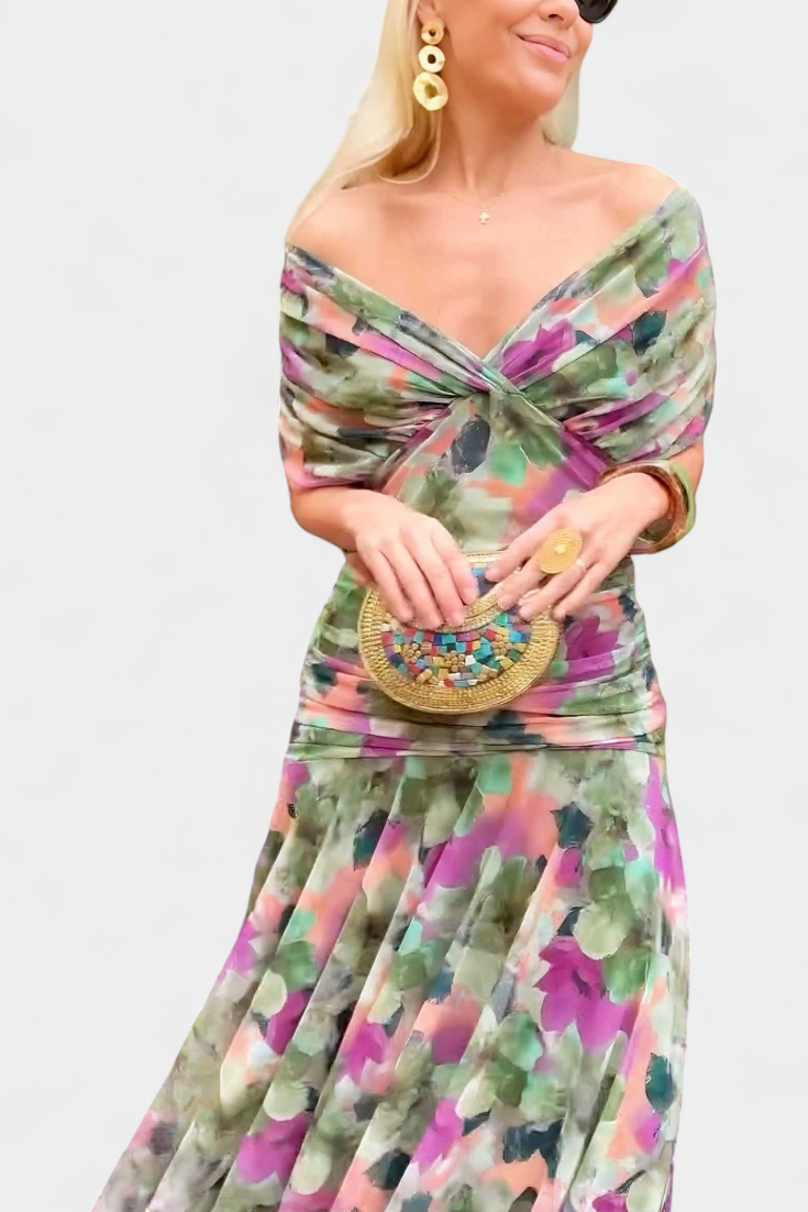 Women's Fantasy Floral Maxi Dress