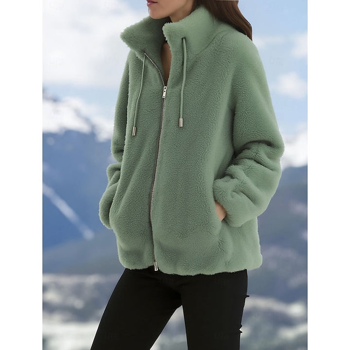 Myfanwy | Women's Stand Collar Zip-Up Jacket