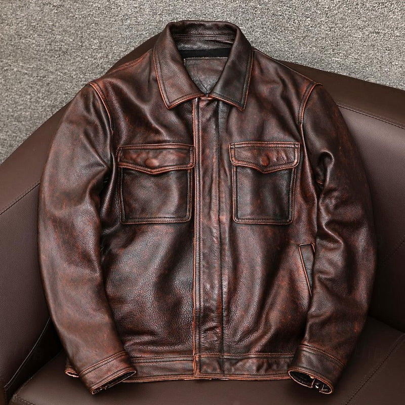 Keir | Men's Classic Zip-Up Biker Jacket