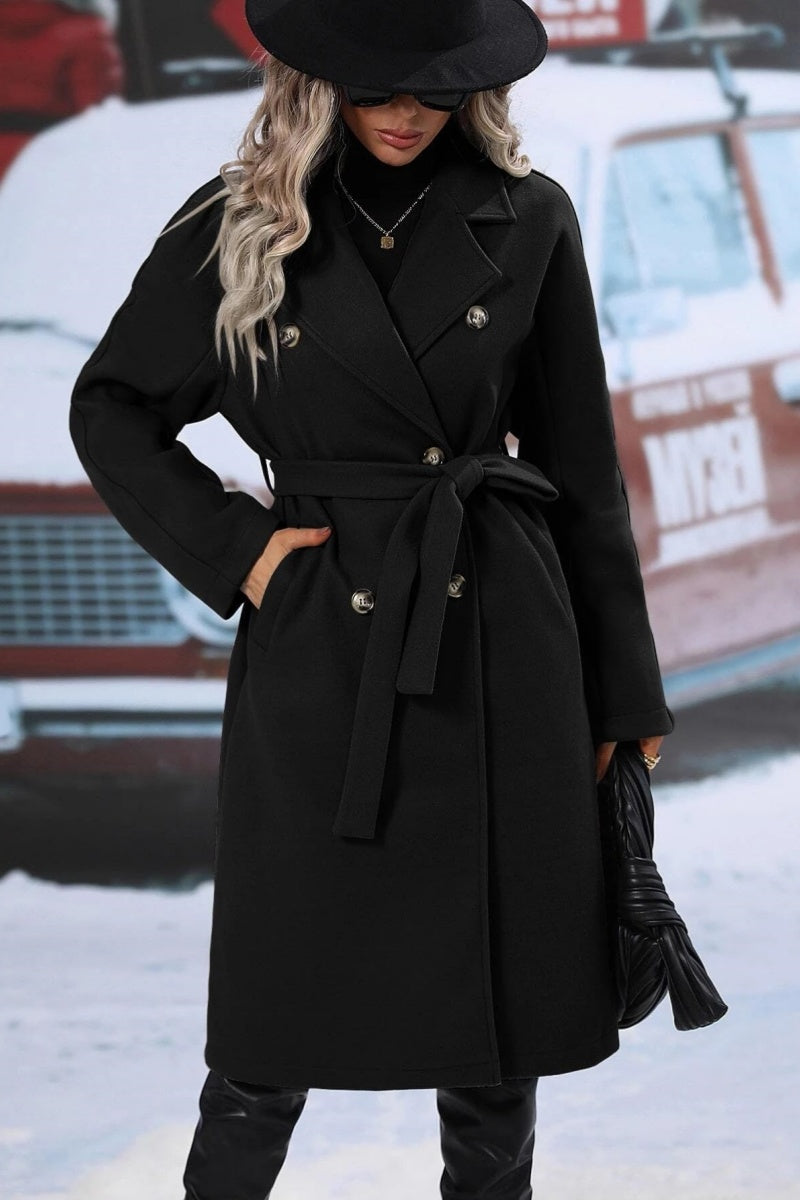 Nerys | Women's Double-Breasted Belted Trench Coat