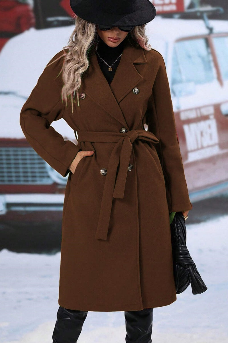 Nerys | Women's Double-Breasted Belted Trench Coat
