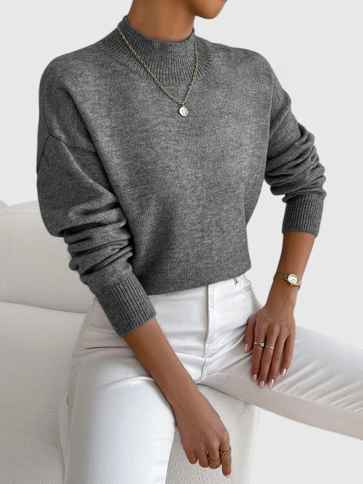 Kirsty | Women's Relaxed Fit Mock Neck Jumper
