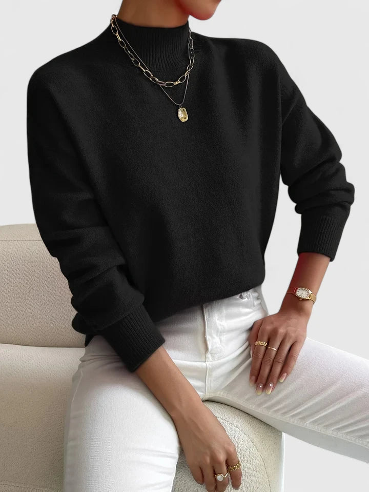 Kirsty | Women's Relaxed Fit Mock Neck Jumper