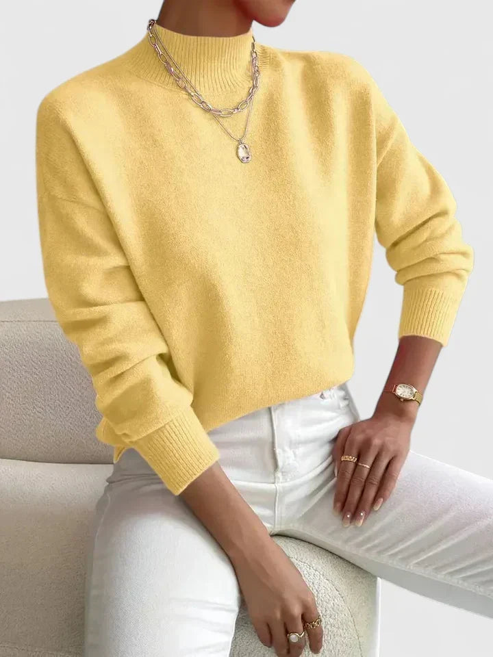 Kirsty | Women's Relaxed Fit Mock Neck Jumper