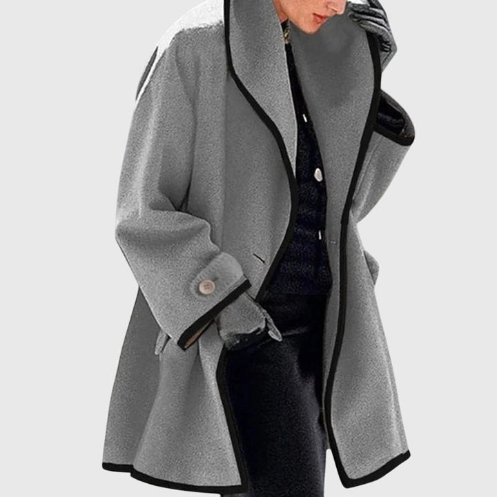 Antonia | Women's Long Tailored Shawl Collar Coat