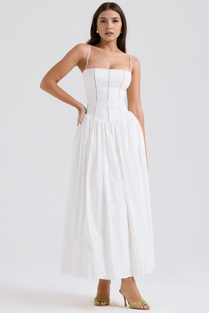 Women's Floral Pleated Maxi Dress
