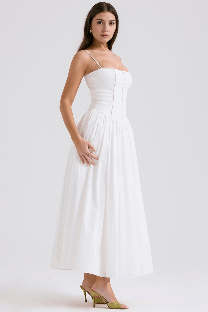 Women's Floral Pleated Maxi Dress