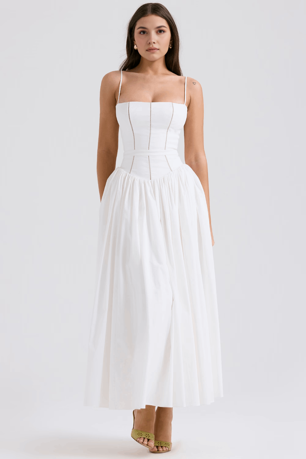 Women's Floral Pleated Maxi Dress