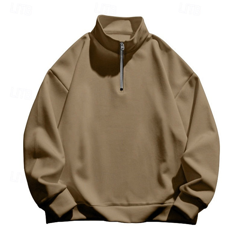 Barnaby | Men's Quarter-Zip Stand Collar Sweatshirt