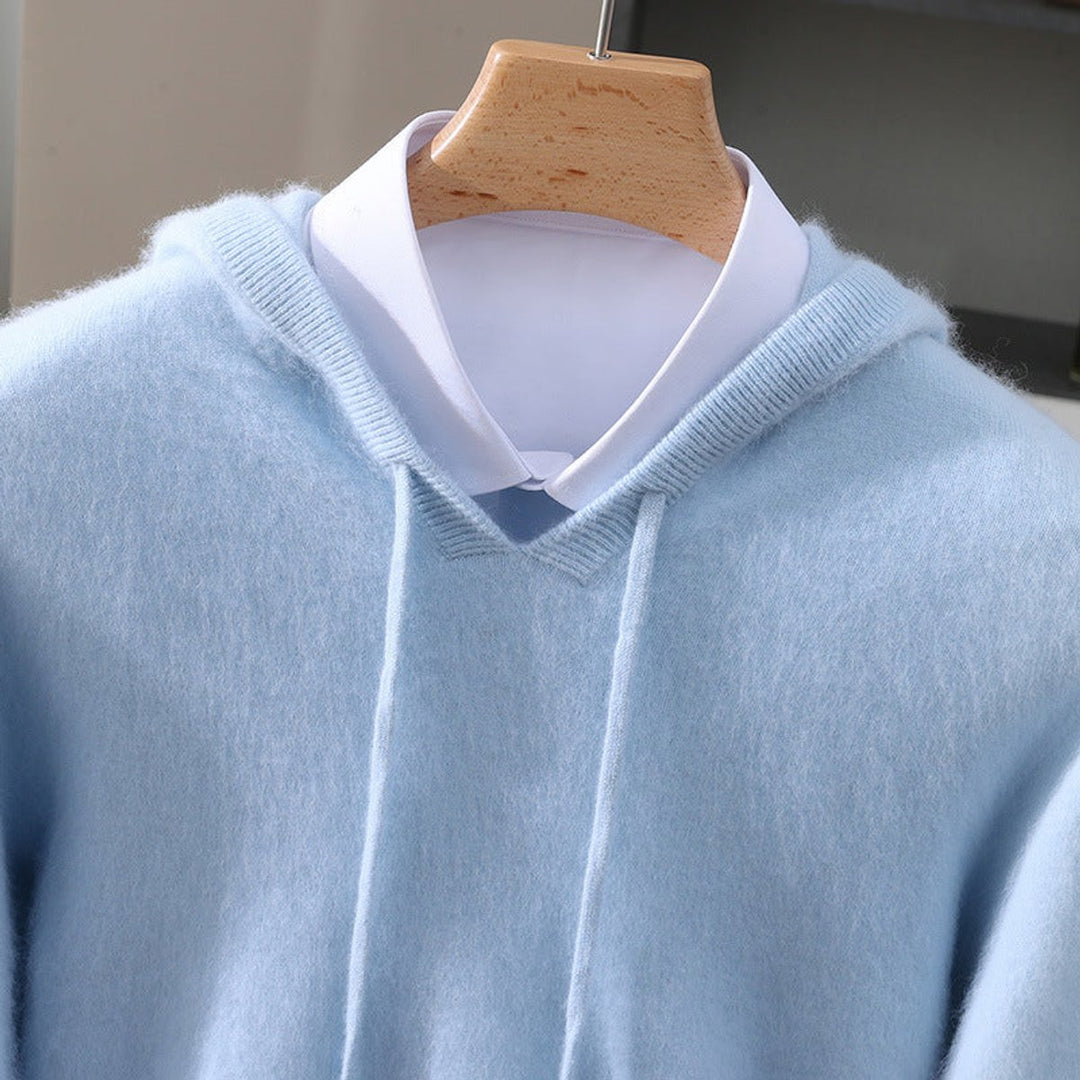 Silas | Men's Cashmere Hooded Knit Jumper
