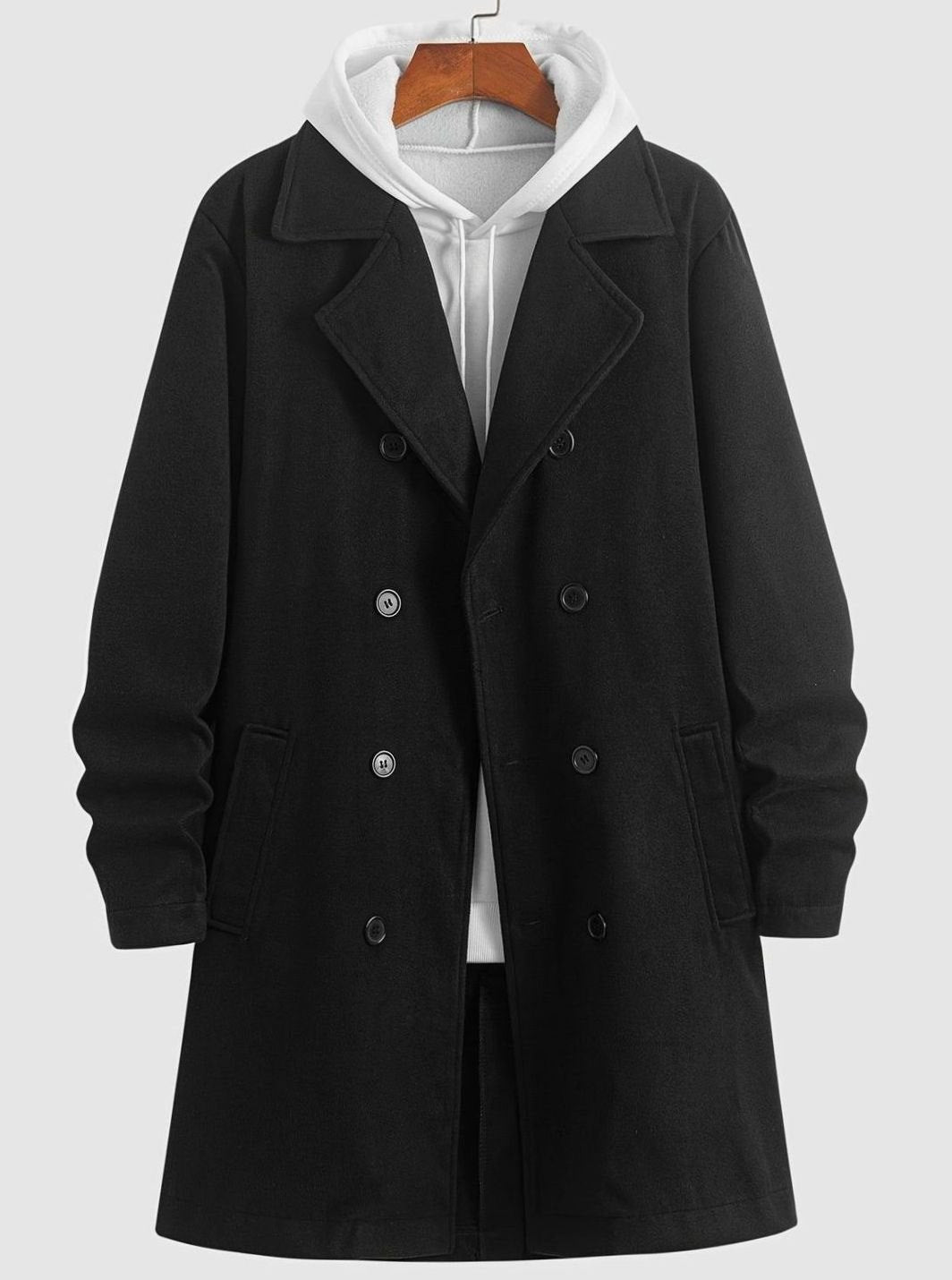 Jago | Men's Tailored Double-Breasted Wool Overcoat