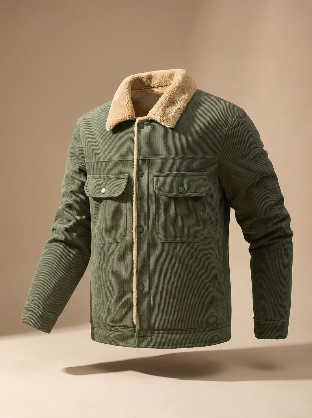 Bertram | Men's Sherpa-Lined Corduroy Button-Up Jacket