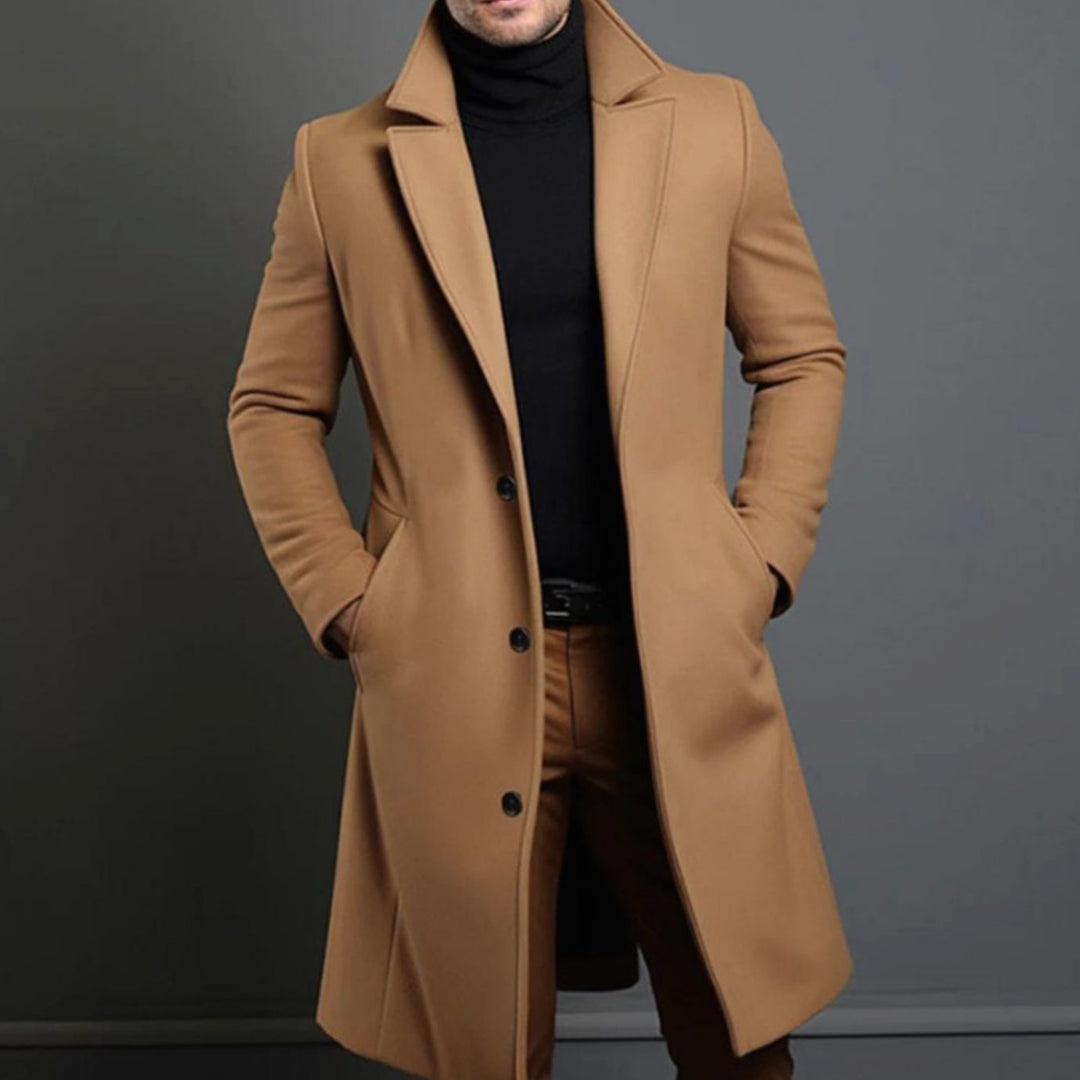 Edward | Men's Slim Fit Wool Overcoat