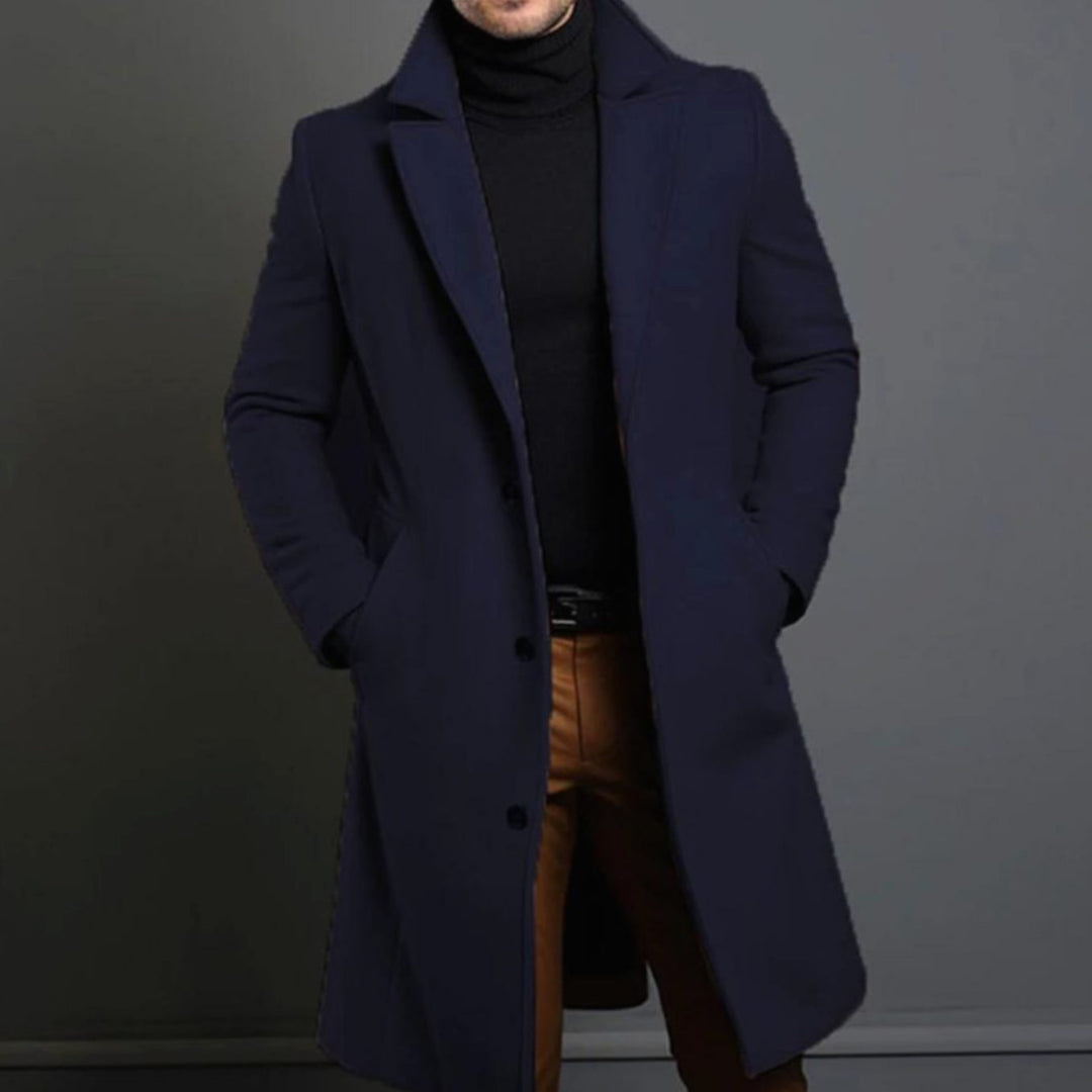 Edward | Men's Slim Fit Wool Overcoat