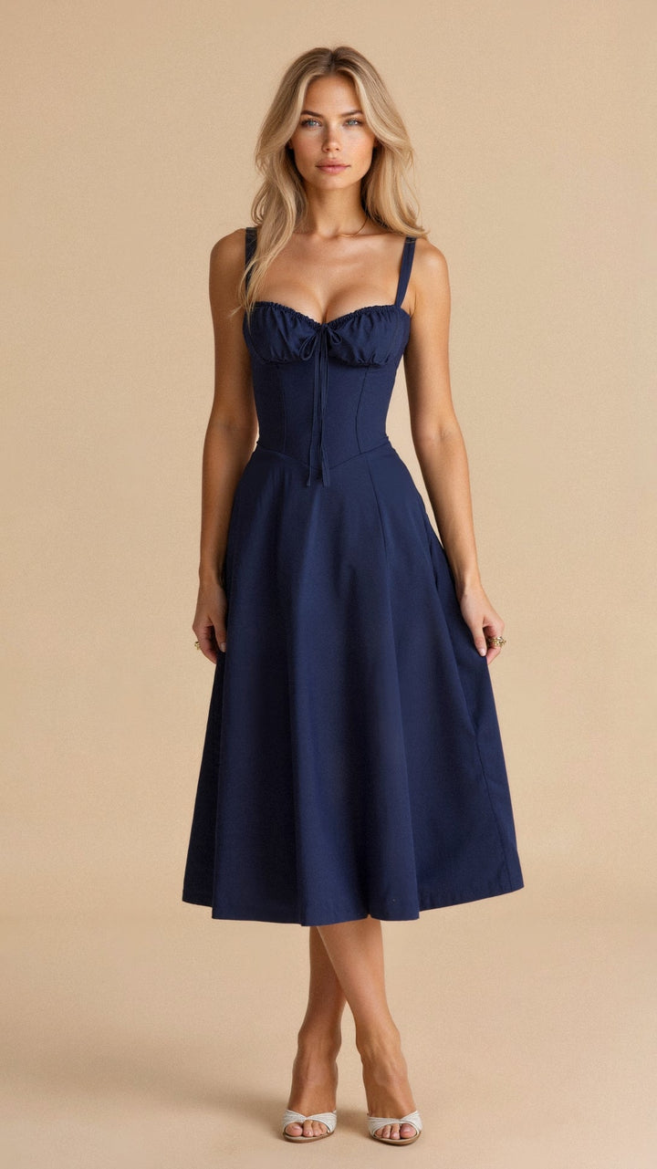 Women's Wedding Guest Bustier Maxi Dress