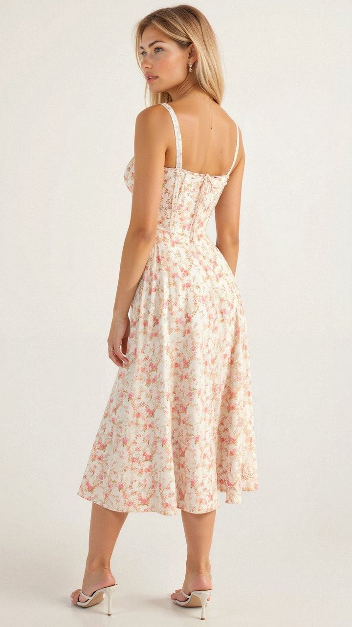Women's Wedding Guest Bustier Maxi Dress
