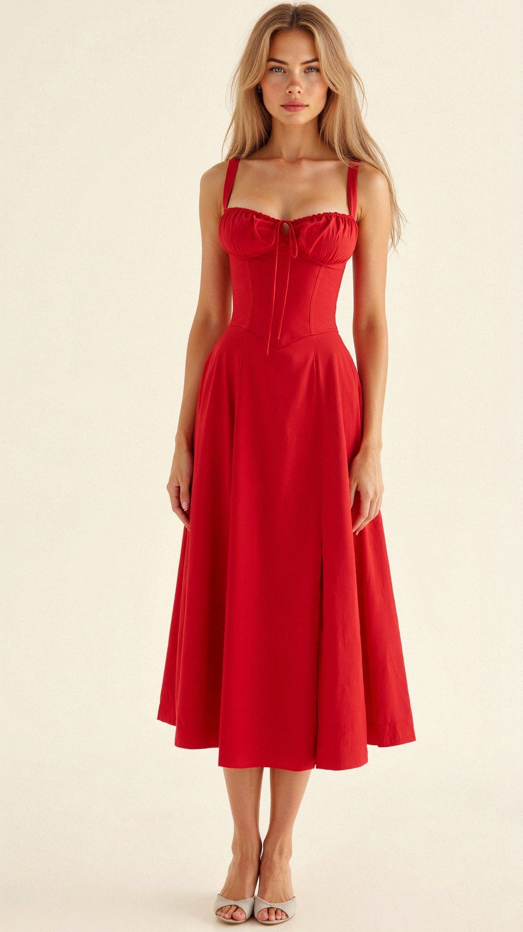 Women's Wedding Guest Bustier Maxi Dress