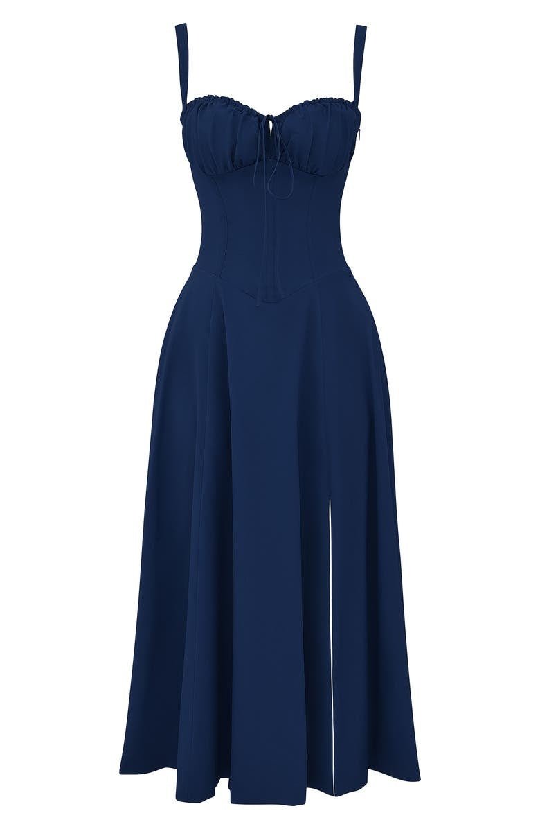 Women's Wedding Guest Bustier Maxi Dress