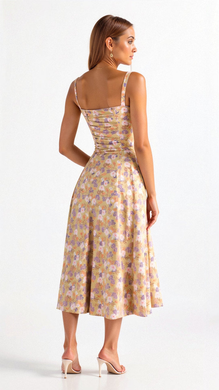 Women's Wedding Guest Bustier Maxi Dress