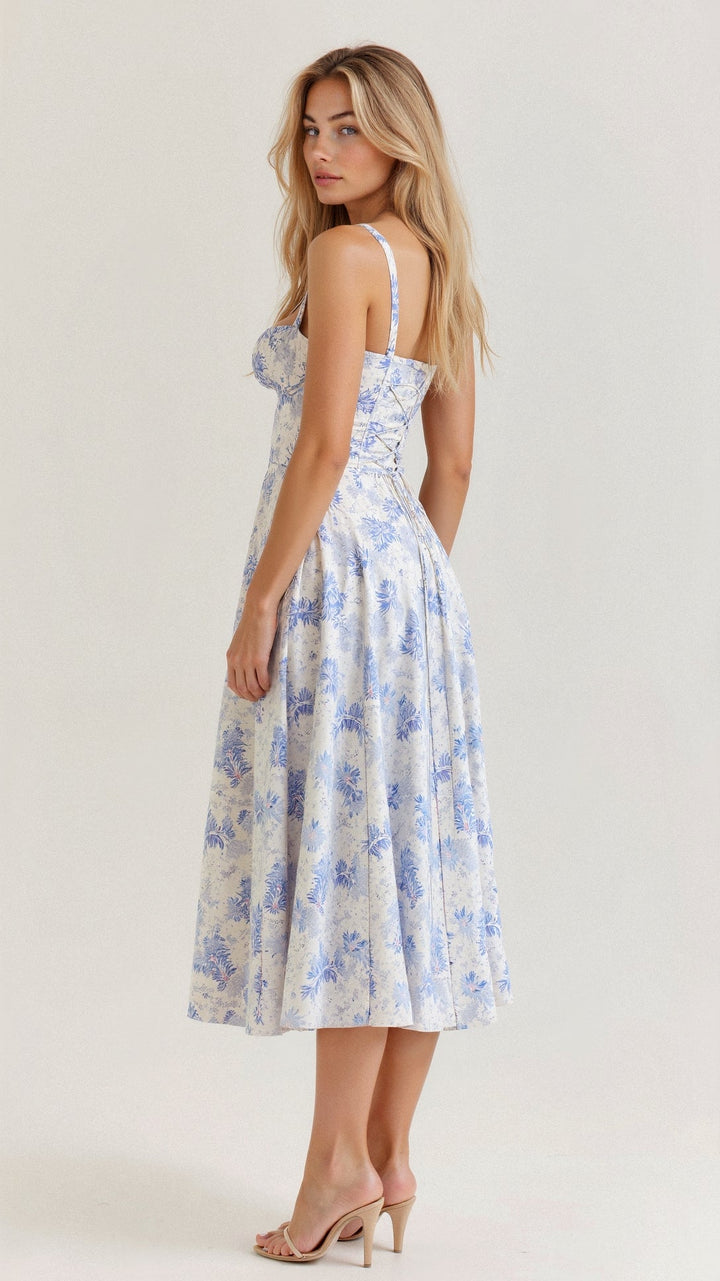 Women's Wedding Guest Bustier Maxi Dress