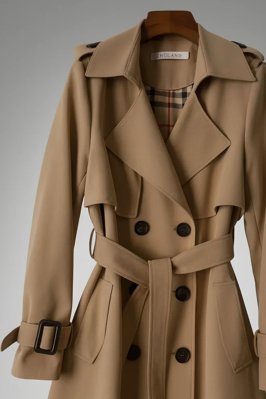 Hilary | Women's Double-Breasted Belted Trench Coat