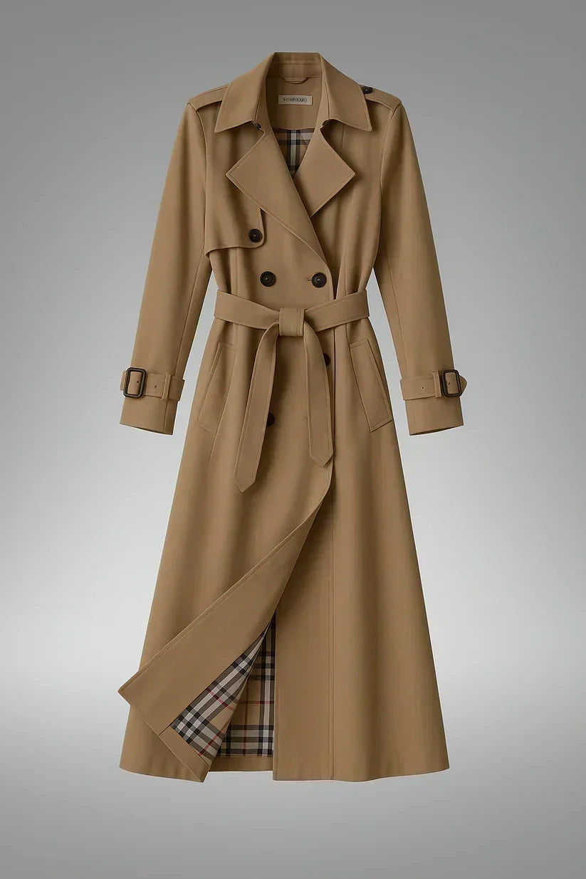 Hilary | Women's Double-Breasted Belted Trench Coat