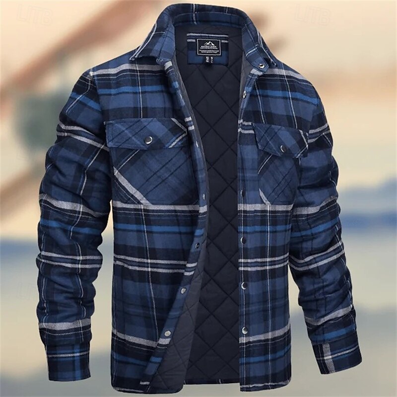 Ronan | Men's Quilted Plaid Shirt Jacket