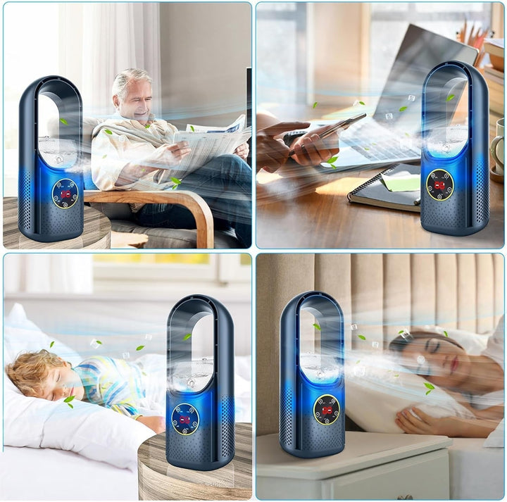 Bladeless Silent Portable Air Conditioner Home Office Cooler