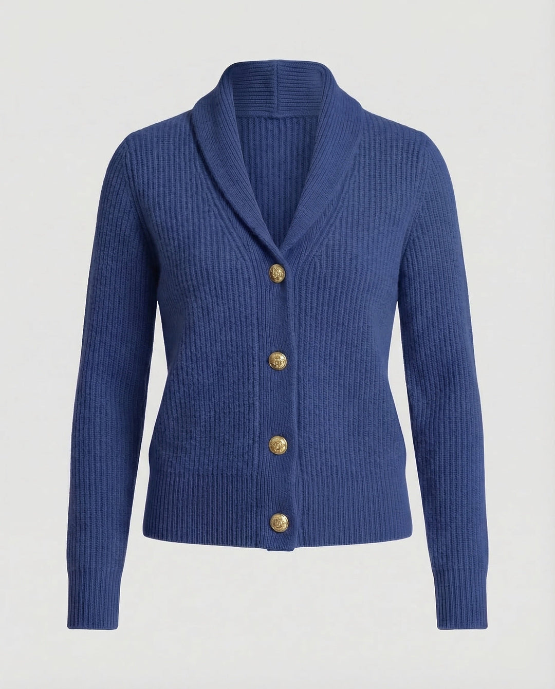 Women's Knit Cardigan Lapel Collar Button Front