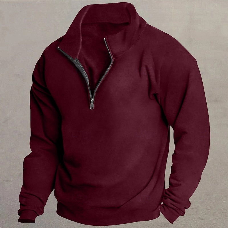 Barnaby | Men's Quarter-Zip Stand Collar Sweatshirt