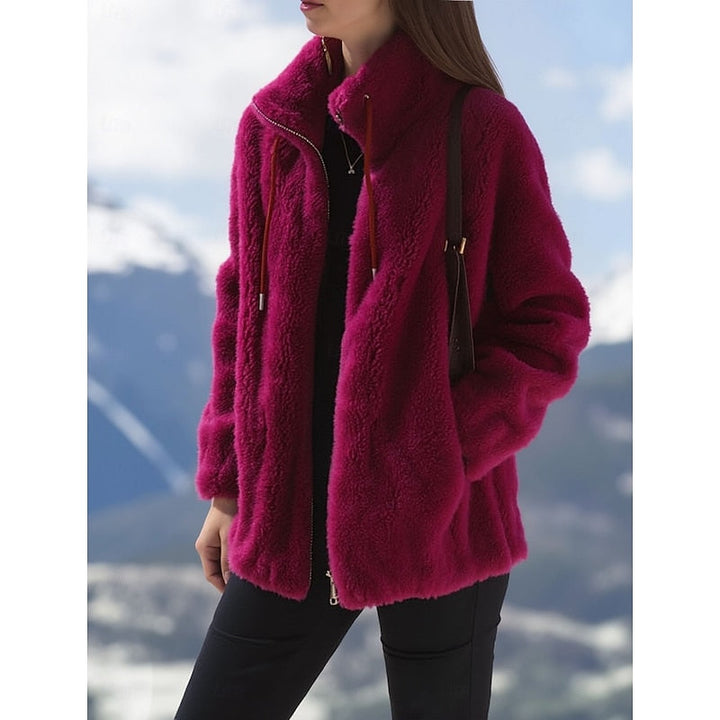 Myfanwy | Women's Stand Collar Zip-Up Jacket