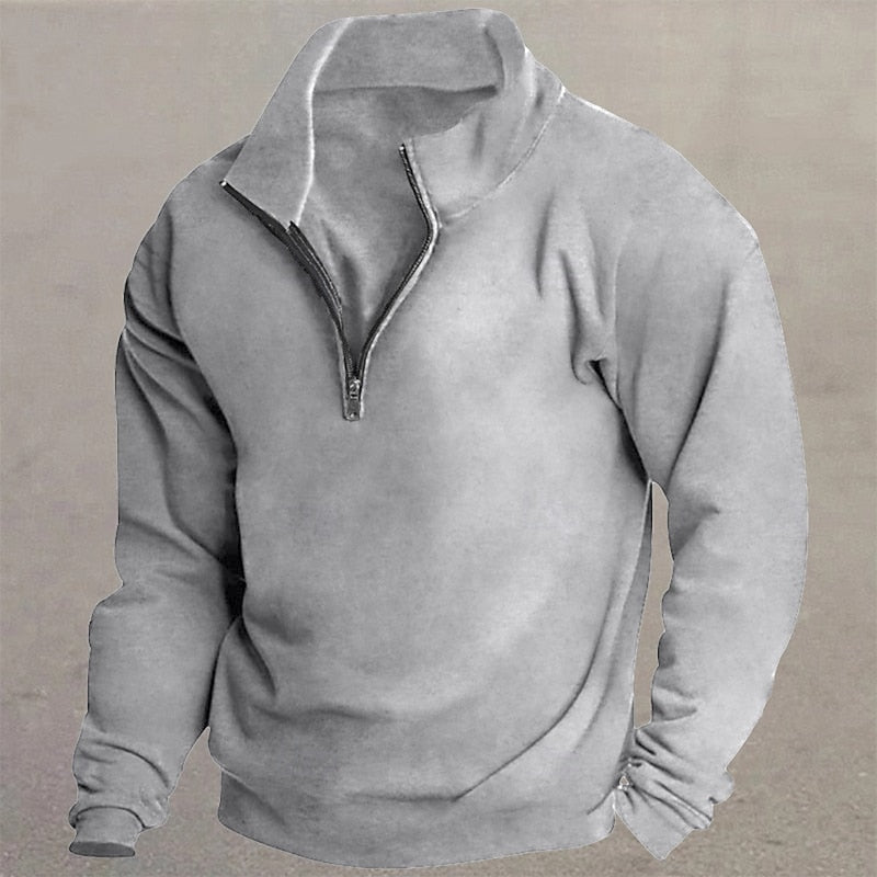 Barnaby | Men's Quarter-Zip Stand Collar Sweatshirt