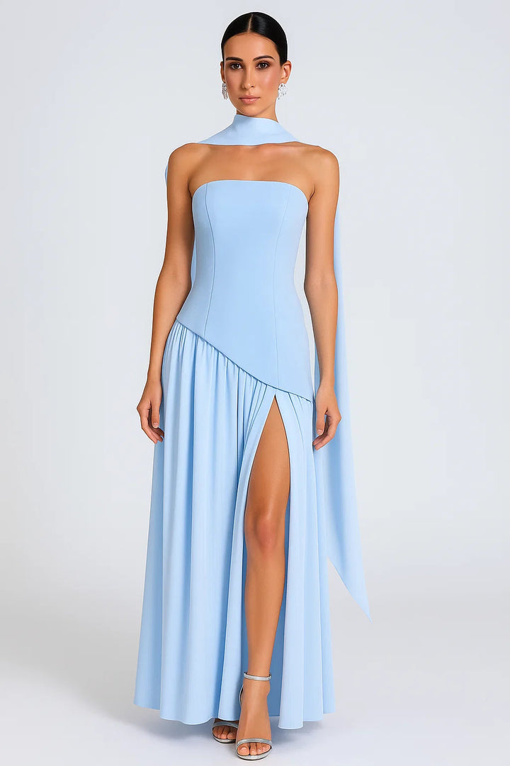 Women's Asymmetric Crepe Chiffon Dress