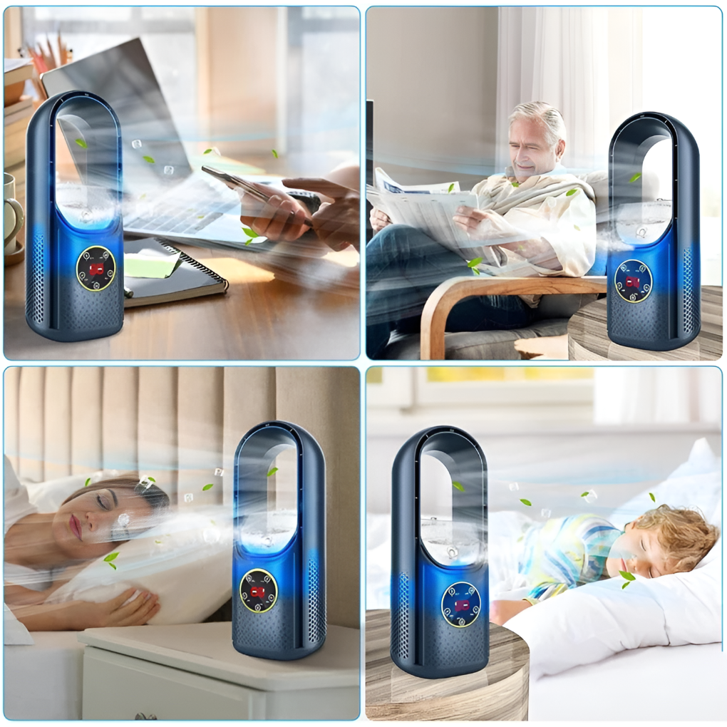 Bladeless Silent Portable Air Cooling Fan Tabletop