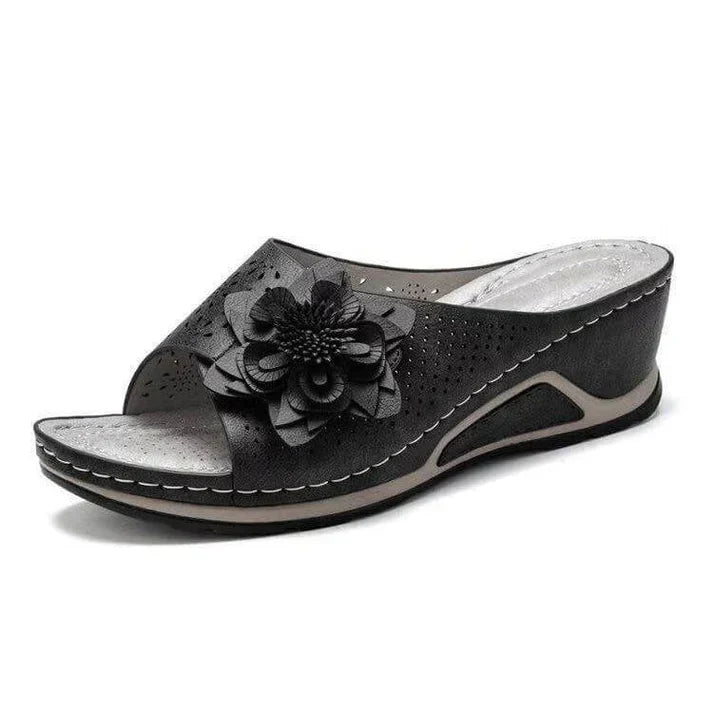 Women's Leather Wedge Sandals