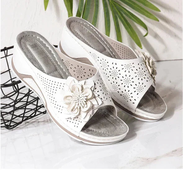 Women's Leather Wedge Sandals