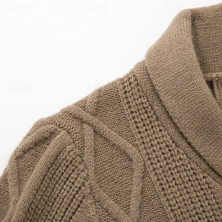Wallace | Men's Cable Knit Shawl Collar Cardigan