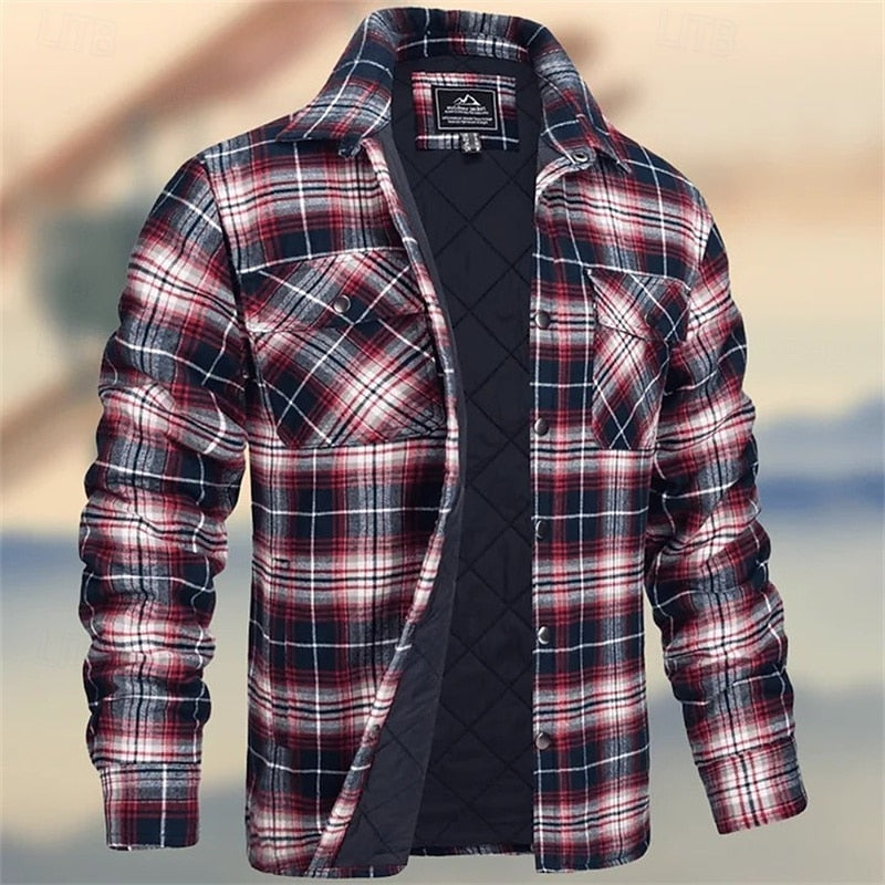 Ronan | Men's Quilted Plaid Shirt Jacket