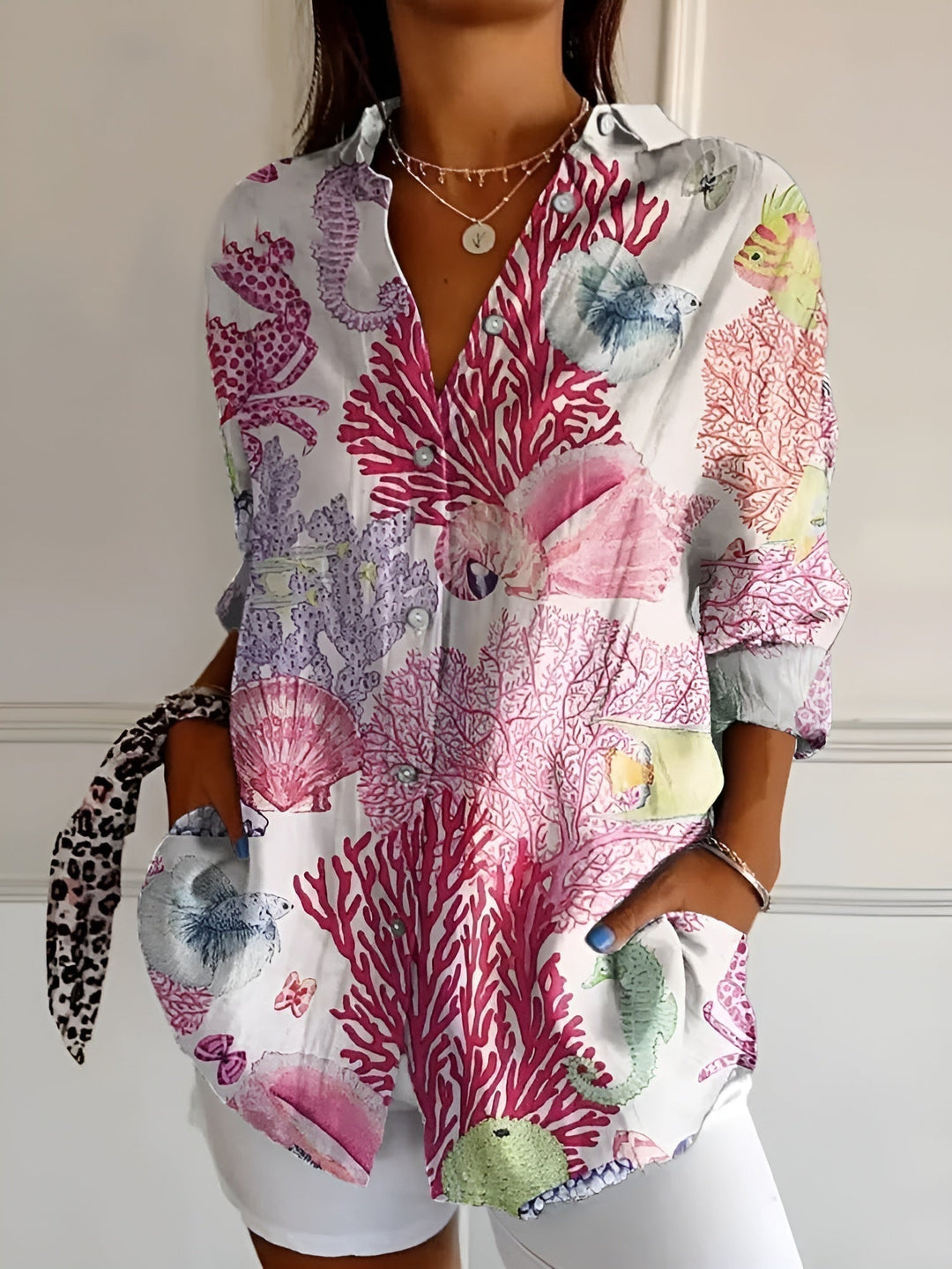 Women's Playful Print Blouse