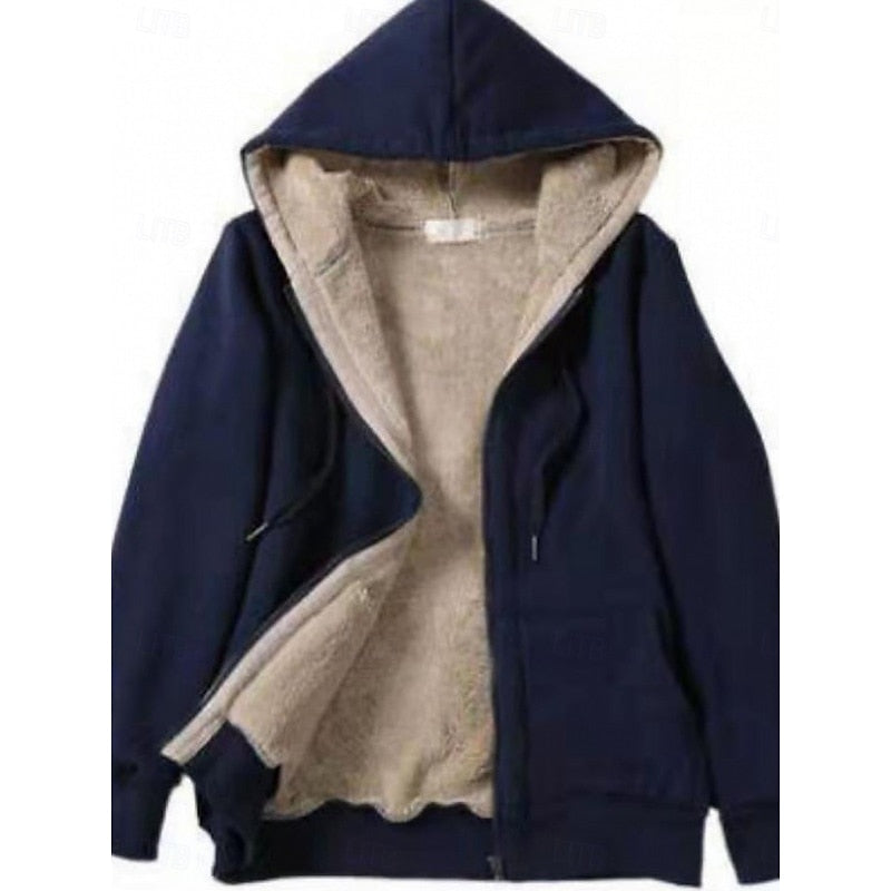Leanne | Women's Fleece-Lined Zip-Up Hooded Jacket