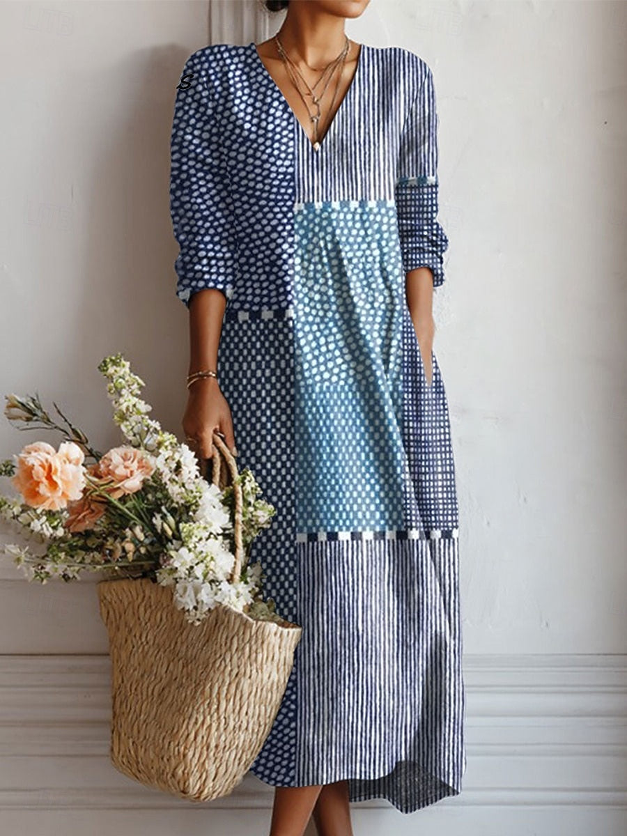 Women's Casual Maxi Dress with Pockets