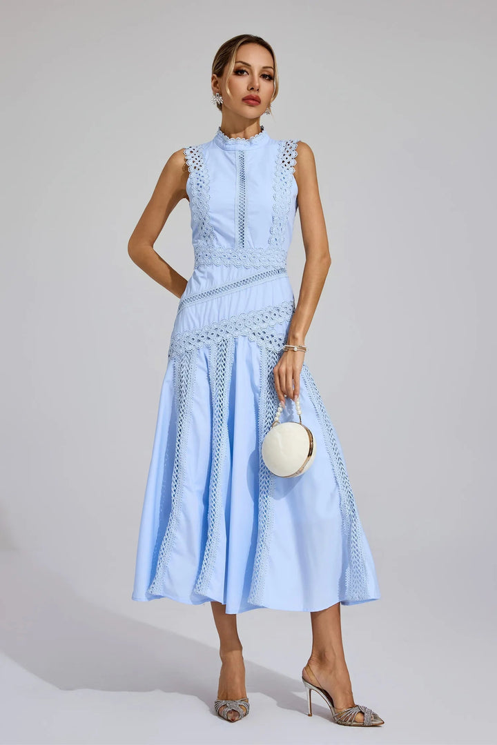 Women's Sleeveless Wedding Guest Midi Dress