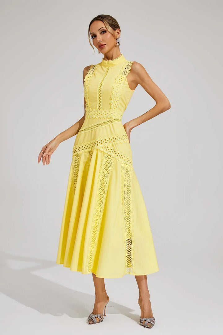 Women's Sleeveless Wedding Guest Midi Dress