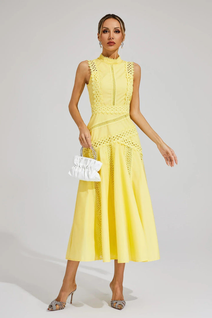 Women's Sleeveless Wedding Guest Midi Dress