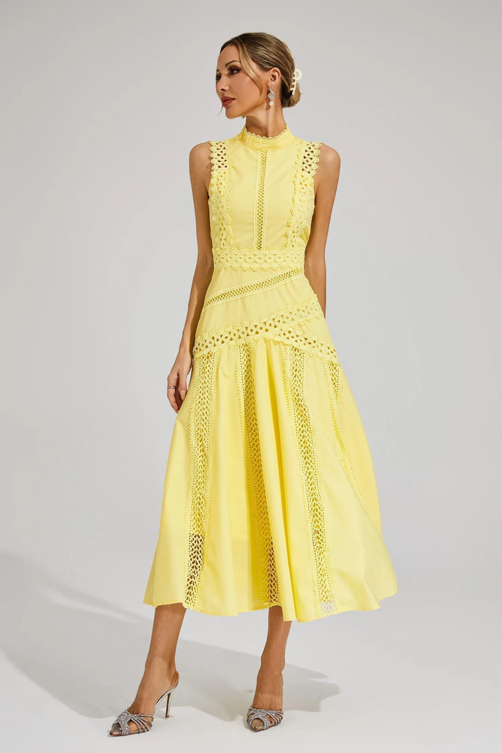 Women's Sleeveless Wedding Guest Midi Dress