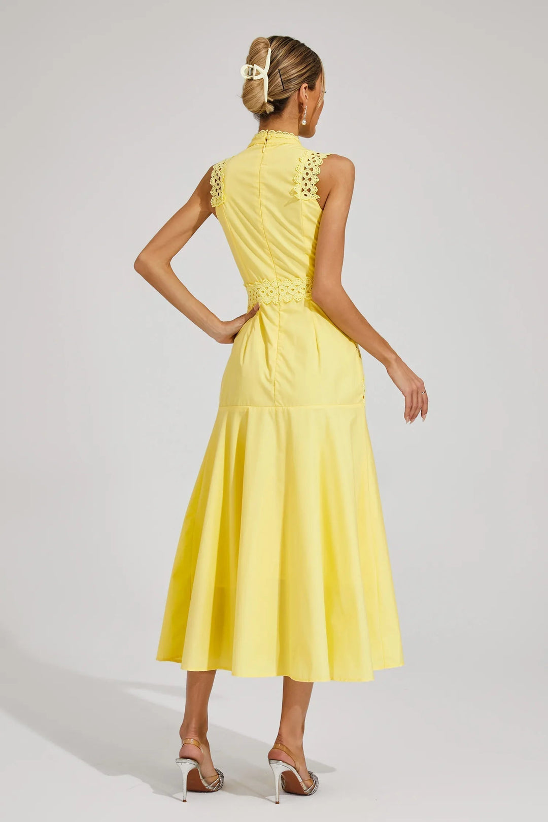Women's Sleeveless Wedding Guest Midi Dress